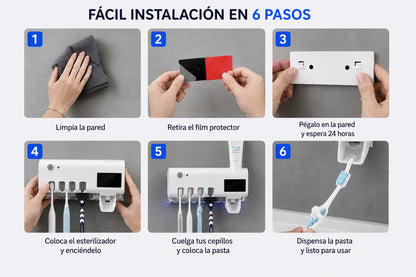 Esterilizador UV Cepillos 3 en 1 - Higiene y Organización Dental - Imagen 5